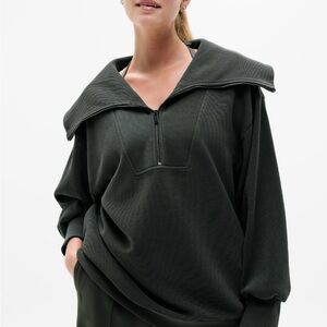 Athleta Ottoman Rib dark green Pullover L